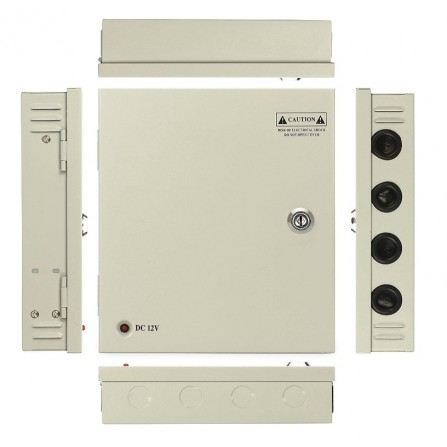 Coffret d'alimentation Power Supply pour caméra de surveillance 12V / 10A