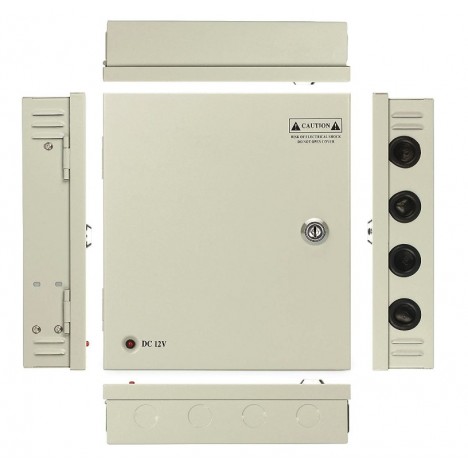 Coffret d'alimentation Power Supply pour caméra de surveillance 12V / 10A