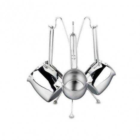 Lot de 3 Zazwa café Korkmaz Tombik - Inox (A1217)