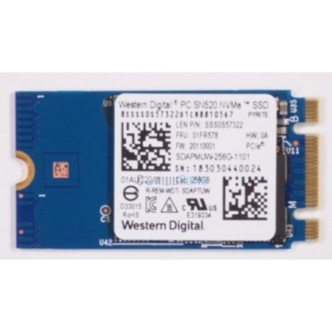 Disque dur interne SSD M.2 WESTERN DIGITAL 256GB (PC SN520 NVMe WDC)