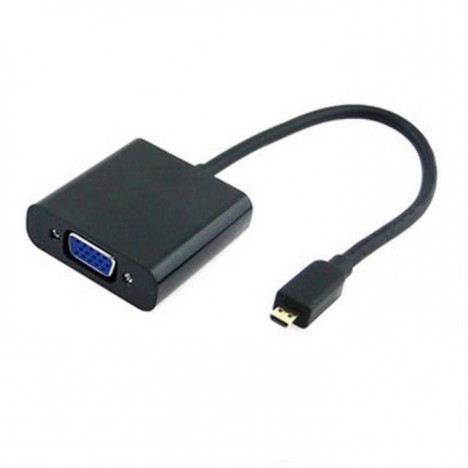 Cable adaptateur Micro HDMI vers VGA - Convertisseur Micro HDMI (M) vers VGA (F)