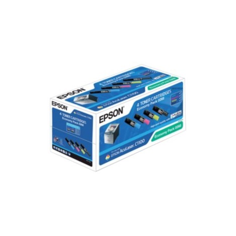 Pack économique Original EPSON C13S050268 pour AL-C1100 - Noir et Couleurs
