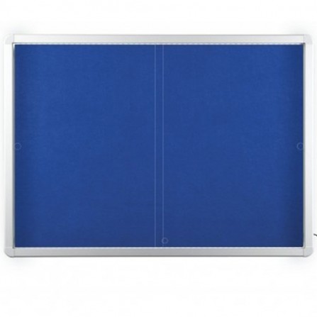 Vitrine D'affichage porte coulissante 2X3 Fond Tissu 138X68 (12 A4)