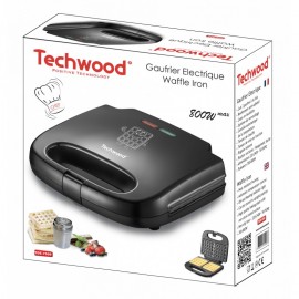 Gaufrier électrique Techwood 800 Watt - Noir (TGE-7506) Gaufrier électrique Techwood 800 Watt - Noir (TGE-7506)