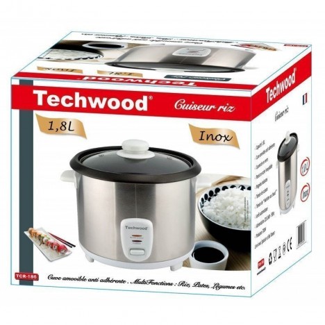 Cuiseur Riz Techwood 700 Watt - Inox (TCR-186)