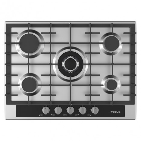 Plaque de Cuisson FOCUS 5 Feux 70 cm Inox (F.403X)