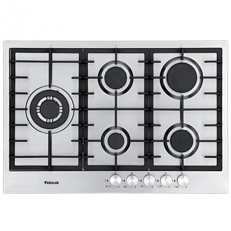 Plaque de Cuisson FOCUS 5 Feux 75 cm Inox (F.811X)