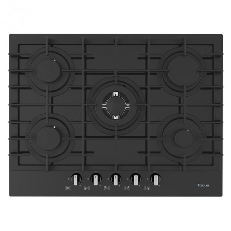 Plaque de Cuisson FOCUS Vitro 5 Feux 70 cm Noir (F.406B)