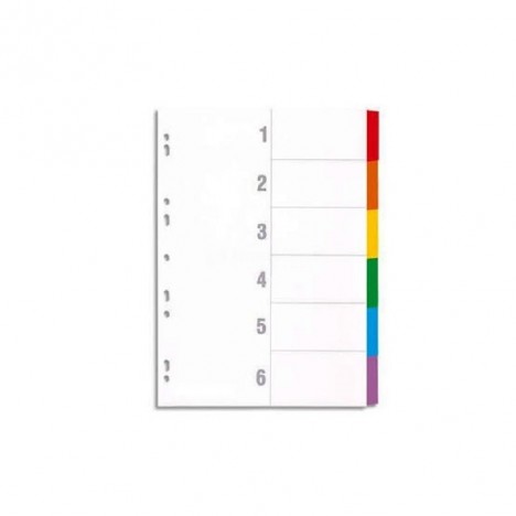 Intercalaire Séparation De 6 Plastique