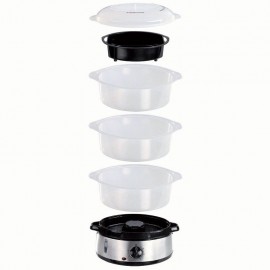 Cuiseur vapeur et riz 2en1 Livoo - Blanc (DOC141) Cuiseur vapeur et riz 2en1 Livoo - Blanc (DOC141)