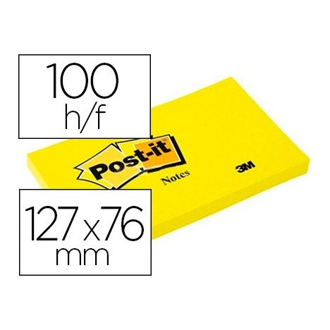 Stick Note 76/127 Fluo Jaune 100 F