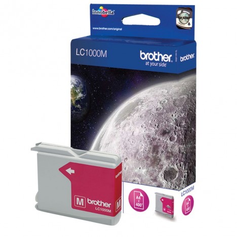 Cartouche Jet d'encre Originale Brother LC1000M pour Brother DCP130C , 5860CN - Magenta (400 Pages)