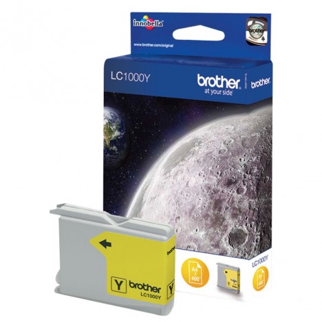 Cartouche Jet d'encre Originale Brother LC1000Y pour Brother DCP130C , 5860CN - Jaune (400 Pages)