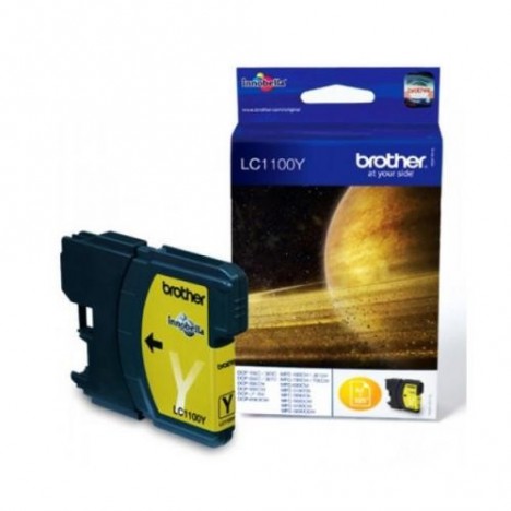 Cartouche Jet d'encre Originale Brother LC1100Y pour Brother DCP385C , 6890CW - Jaune (325 Pages)