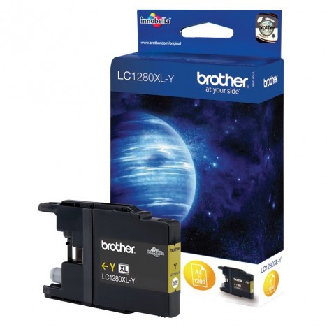 Cartouche Jet d'encre Originale Brother LC1280XLY pour Brother MFC-J6510DW , MFC5910DW - Jaune (1200 Pages)