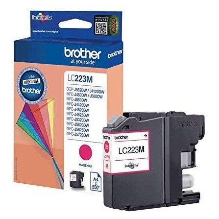 Cartouche Jet d'encre Originale Brother LC223M pour Brother MFC-J480DW , MFC-J5720DW - Magenta (550 Pages)