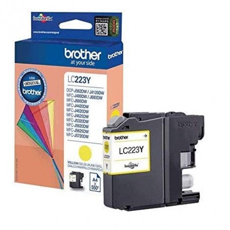 Cartouche Jet d'encre Originale Brother LC223Y pour Brother MFC-J480DW , MFC-J5720DW - Jaune (550 Pages)