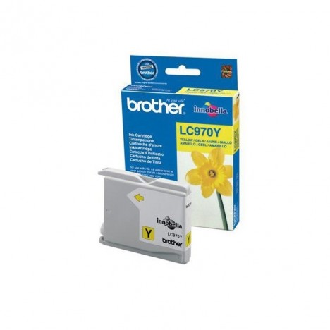 Cartouche Jet d'encre Originale Brother LC970Y pour Brother DCP 135C , MFC 235C - Jaune (300 Pages)