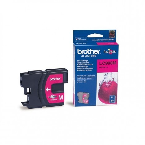 Cartouche Jet d'encre Originale Brother LC980M pour Brother DCP145C , MFC250C - Magenta (260 Pages)