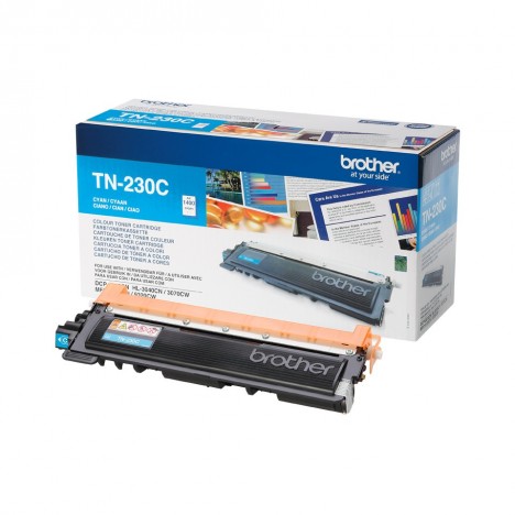 Toner Original Brother LaserJet TN230BK pour Brother HL3040CN , MFC9120CN - Cyan (1400 Pages)