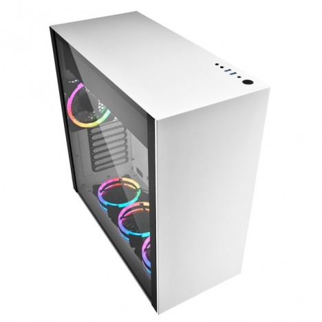 Boitier Gamer SHARKOON PURE STEEL WHITE RGB