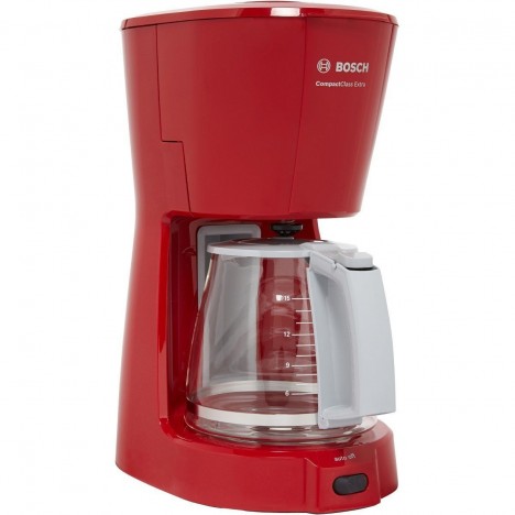 Cafetière Filtre BOSCH Compact Class Extra 15 Tasses - 1100 Watt - 1.25L - Rouge (TKA3A034)
