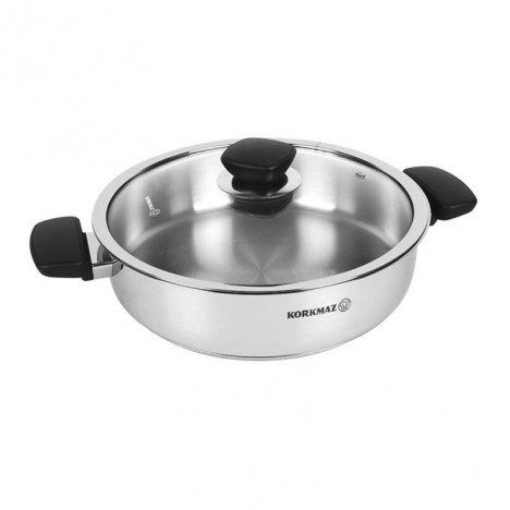 Shalow pan kappa Korkmaz 24x6.5 cm / 2,8 L - Inox (A1690-1)