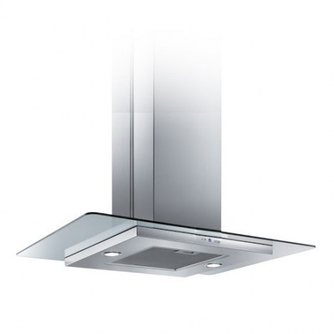 Hotte centrale Focus 90 cm tactile vitro - Inox (F.917X)