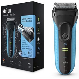 Rasoir Électrique Homme barbe Braun Series 3 3040s- Noir et Bleu (3040s ) Rasoir Électrique Homme barbe Braun Series 3 3040s- Noir et Bleu (3040s )