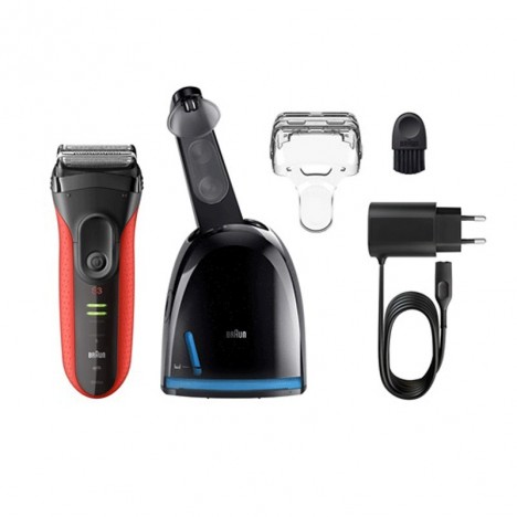 Rasoir électrique BRAUN Series 3 ProSkin 3050CC- Noir et Rouge (3050CC)