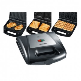 Appareil à Croque-Monsieur SEVERIN Multifonction 1000 Watt - Noir&Inox (SA2968) Appareil à Croque-Monsieur SEVERIN Multifonction 1000 Watt - Noir&Inox (SA2968)