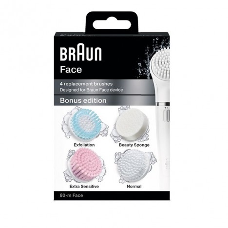 Brosse BRAUN 4 brosses pour visage - ( SE80-M )