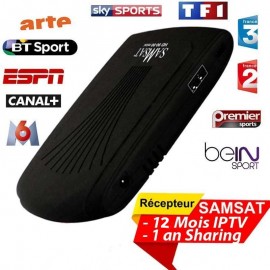 Récepteur Samsat HD 90-90 Mini + clé Wifi + 1 an Abonnement Sharing + 15 mois IPTV