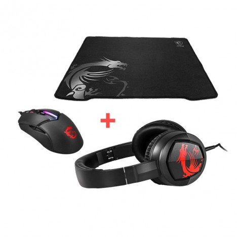 Pack Gaming MSI (Casque+Souris+Tapis)