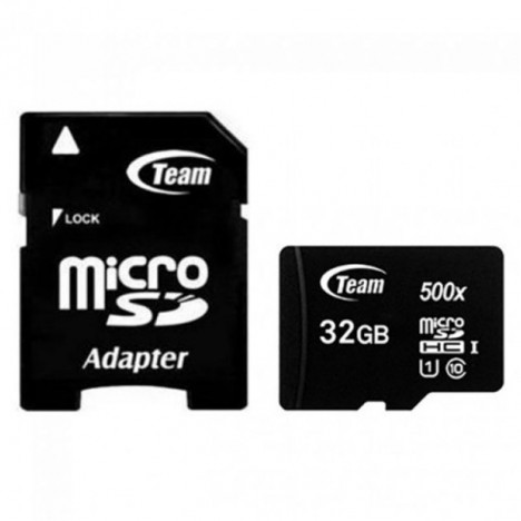 Carte Mémoire TEAMGROUP 32 Go Micro SDHC Class 10 + Adaptateur (TUSDH32GCL10U03)