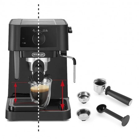 Machine à Café Moulu Delonghi + Dosette 1100 W 1L - Noir (EC235.BK) 2