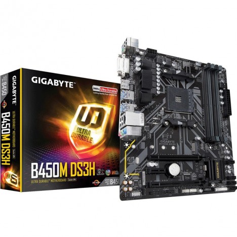 Carte Mère Gamer GIGABYTE B450M DS3H