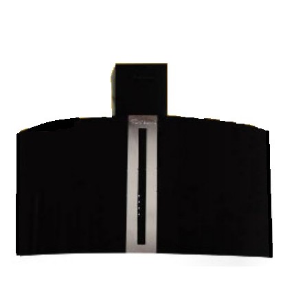 Hotte cheminée MONTBLANC 90 cm -Noir vitrée (BGF90)