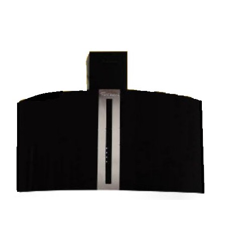 Hotte cheminée MONTBLANC 90 cm -Noir vitrée (BGF90)