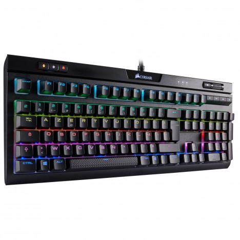Clavier gaming Corsair CHERRY MX SILENT PINK STRAFE RGB MK.2 - Noir ( CH-9104113-FR )