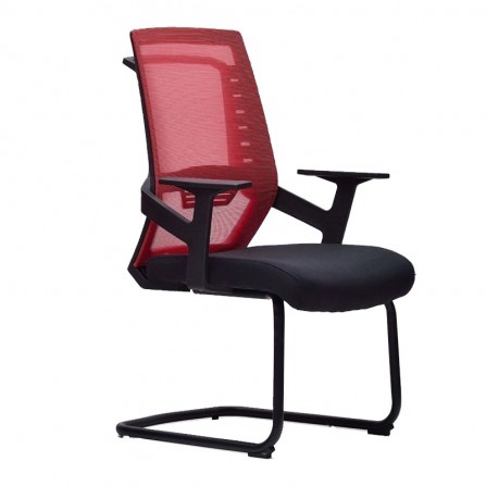 Chaise Patinium Visiteur - Rouge /Noir