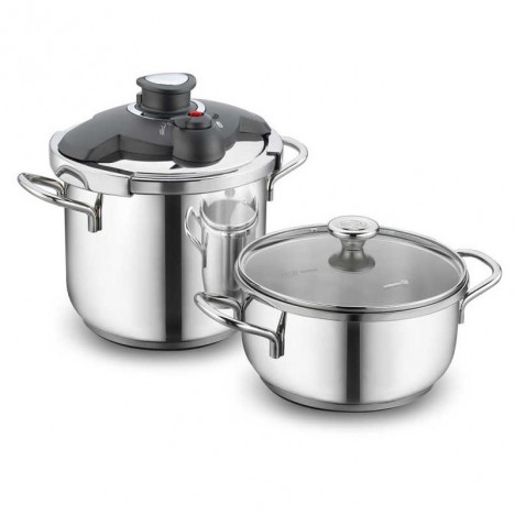 Set Korkmaz ALİA Pressure Cooker Cocotte + Casserole - Inox (A171 )