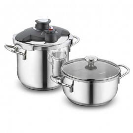 Set Korkmaz ALİA Pressure Cooker Cocotte + Casserole - Inox (A171 )