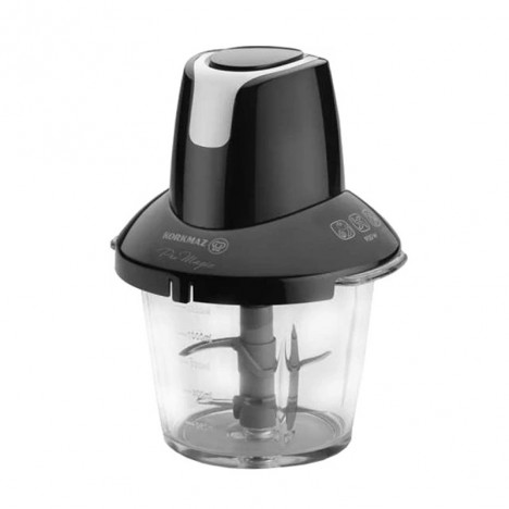 Mini hachoir Korzmaz 1,25 L Bol en verre - Noir (A460)