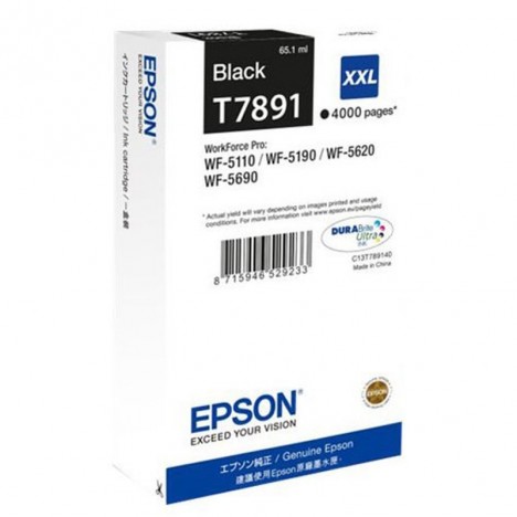 Cartouche d'encre noir Epson T7891 WF-5110/5620 Series Ink Cartridge XXL Black (4 000 p)