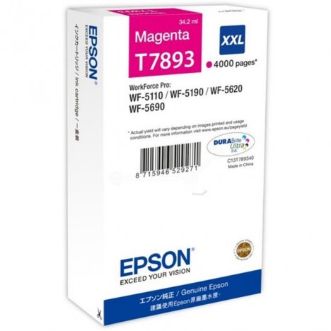 Cartouche d'encre magenta XXL Epson T7892 WF-5110/5620 Series Ink Cartridge XXL Magenta (4 000 p)