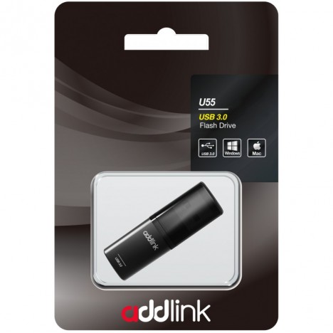 Clé USB Addlink U55 USB 3.0 - 64 Go - Noir ( AD64GBU55B3) Clé USB Addlink U55 USB 3.0 - 64 Go - Noir ( AD64GBU55B3)