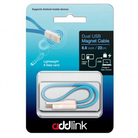 Câble Micro USB ADDLINK C10 22cm - Bleu (AD22MUC10B2) Câble Micro USB ADDLINK C10 22cm - Bleu (AD22MUC10B2)