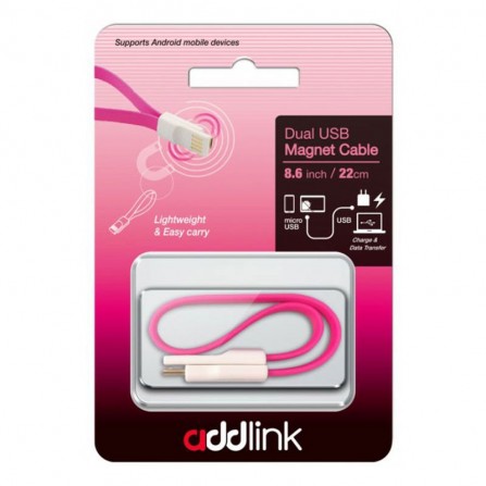 Câble Micro USB ADDLINK C10 22cm - Rose (AD22MUC10P2) 2