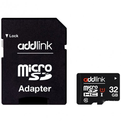 Carte Mémoire ADDLINK 32Go Class 10 avec Adaptateur (AD32GBMSH310A)